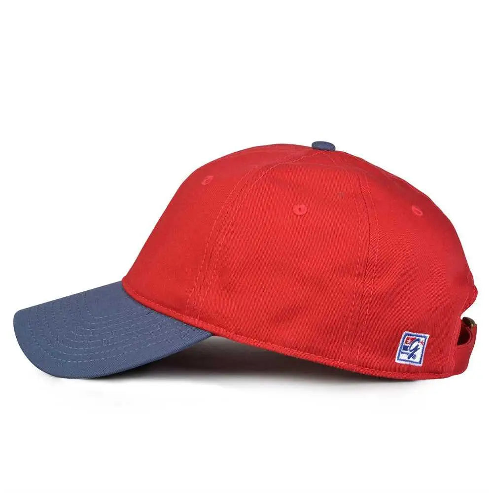 The Game GB210 Classic Relaxed Garment Washed Twill Cap - Vintage Red Vintage Blue - Red Blue / 6 7/8’’ - 7 5/8’’