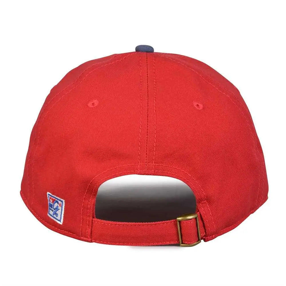 The Game GB210 Classic Relaxed Garment Washed Twill Cap - Vintage Red Vintage Blue - Red Blue / 6 7/8’’ - 7 5/8’’