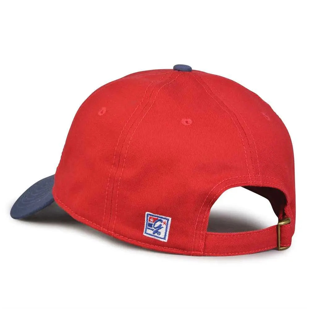 The Game GB210 Classic Relaxed Garment Washed Twill Cap - Vintage Red Vintage Blue - Red Blue / 6 7/8’’ - 7 5/8’’
