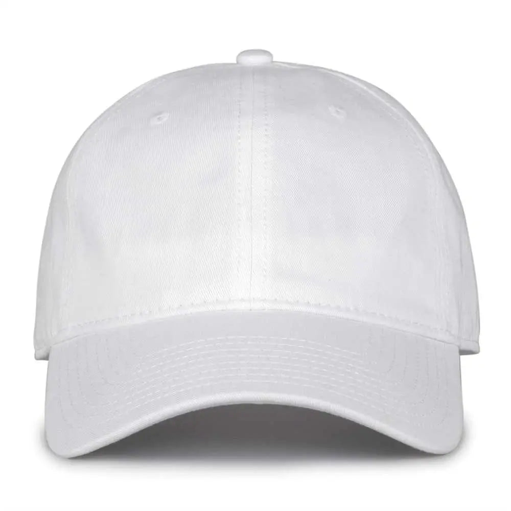 The Game GB210 Classic Relaxed Garment Washed Twill Cap - White - White / 6 7/8’’ - 7 5/8’’