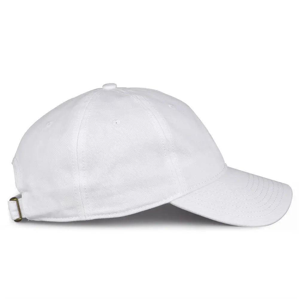 The Game GB210 Classic Relaxed Garment Washed Twill Cap - White - White / 6 7/8’’ - 7 5/8’’