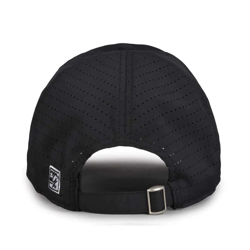 The Game GB424 Perforated GameChanger Cap - Black - Black / 6 7/8’’ - 7 5/8’’