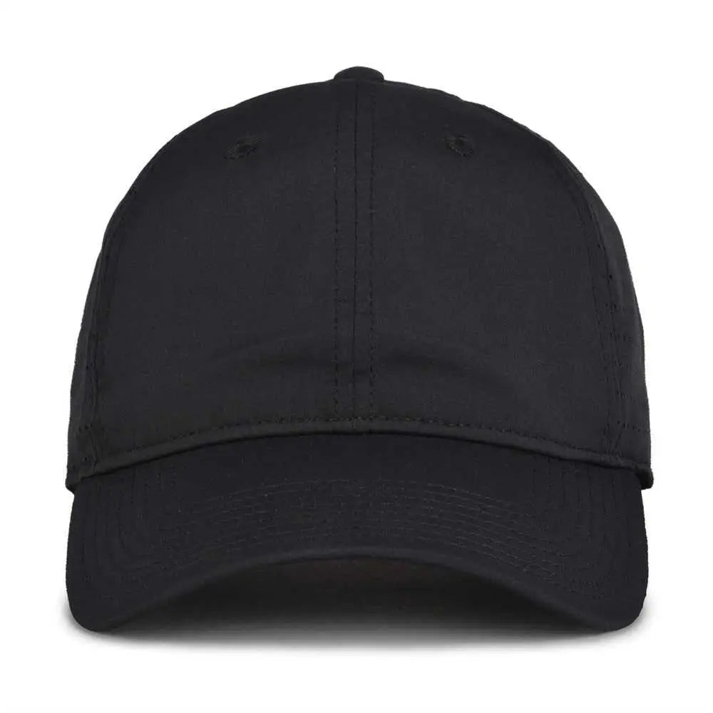 The Game GB424 Perforated GameChanger Cap - Black - Black / 6 7/8’’ - 7 5/8’’