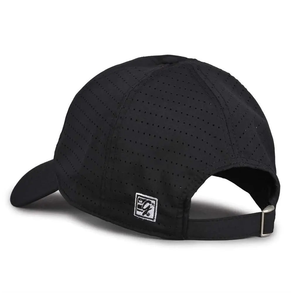 The Game GB424 Perforated GameChanger Cap - Black - Black / 6 7/8’’ - 7 5/8’’
