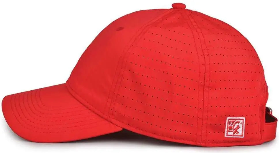 The Game GB424 Perforated GameChanger Cap - Red - Red / 6 7/8’’ - 7 5/8’’