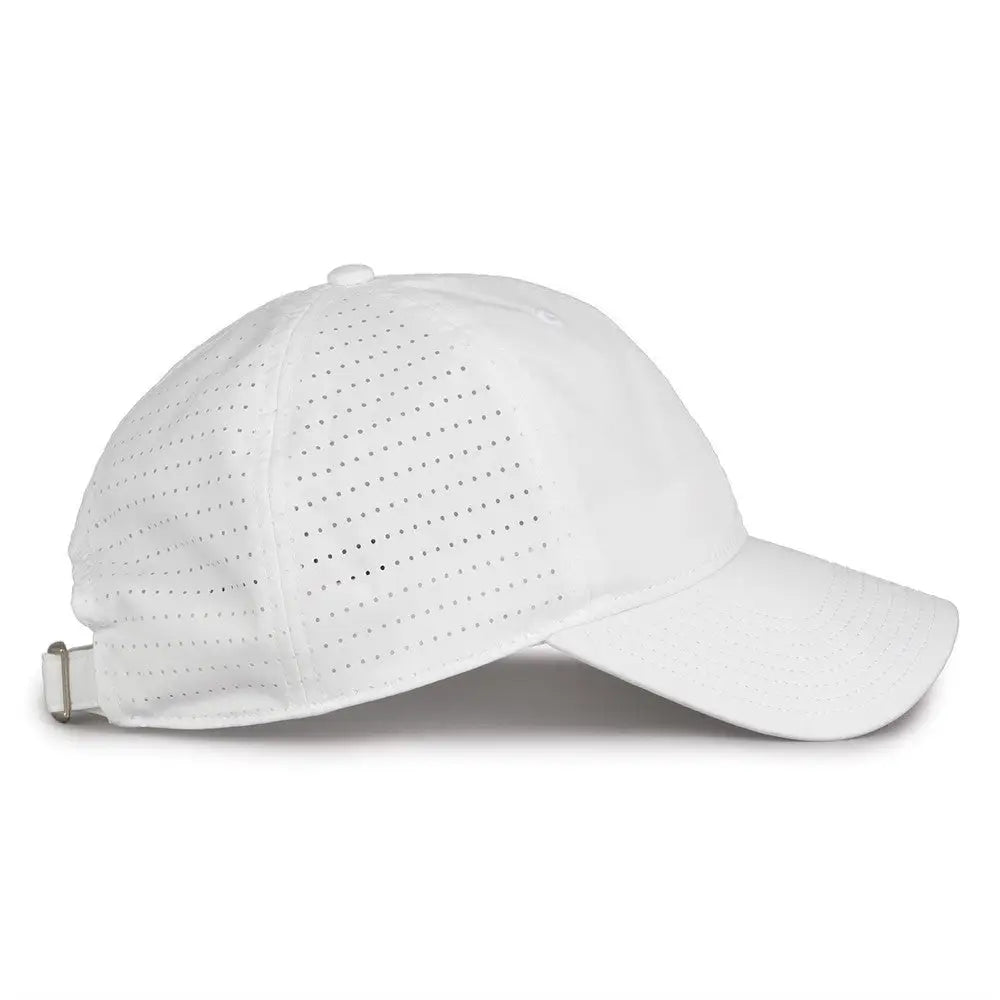 The Game GB424 Perforated GameChanger Cap - White - White / 6 7/8’’ - 7 5/8’’