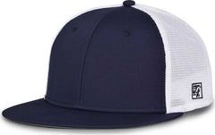 The Game GB437 Diamond Mesh Cap - Navy White - Navy White / 6 1/2’’ - 6 3/4’’