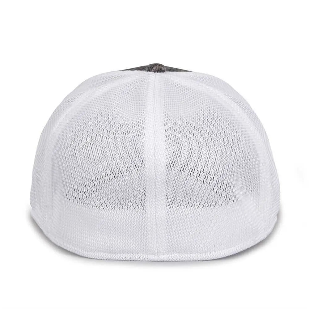 The Game GB444 Athletic Heather and Diamond Mesh Cap - Black