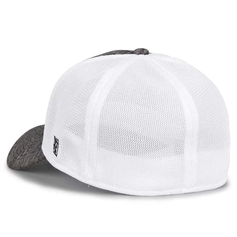 The Game GB444 Athletic Heather and Diamond Mesh Cap - Black