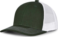 The Game GB452 Everyday Trucker Cap - Dark Green White - Forest White / 6 7/8’’ - 7 5/8’’