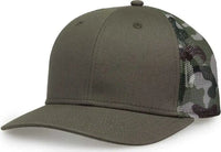 The Game GB452C Camo Everyday Trucker Cap - Olive Camo - Olive / One Size Fits Most