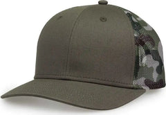 The Game GB452C Camo Everyday Trucker Cap - Olive Camo - Olive / One Size Fits Most