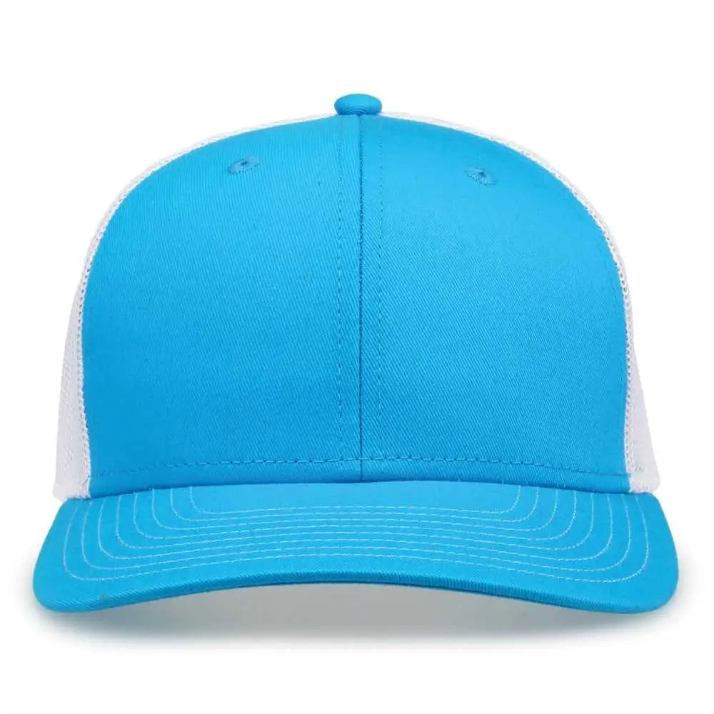 The Game GB452E Everyday Trucker Cap - Aqua White - Aqua White / 6 7/8’’ - 7 5/8’’