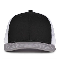 The Game GB452E Everyday Trucker Cap - Black Gray White - Black Gray / 6 7/8’’ - 7 5/8’’