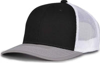 The Game GB452E Everyday Trucker Cap - Black Gray White - Black Gray / 6 7/8’’ - 7 5/8’’