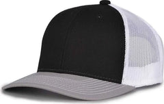 The Game GB452E Everyday Trucker Cap - Black Gray White - Black Gray / 6 7/8’’ - 7 5/8’’