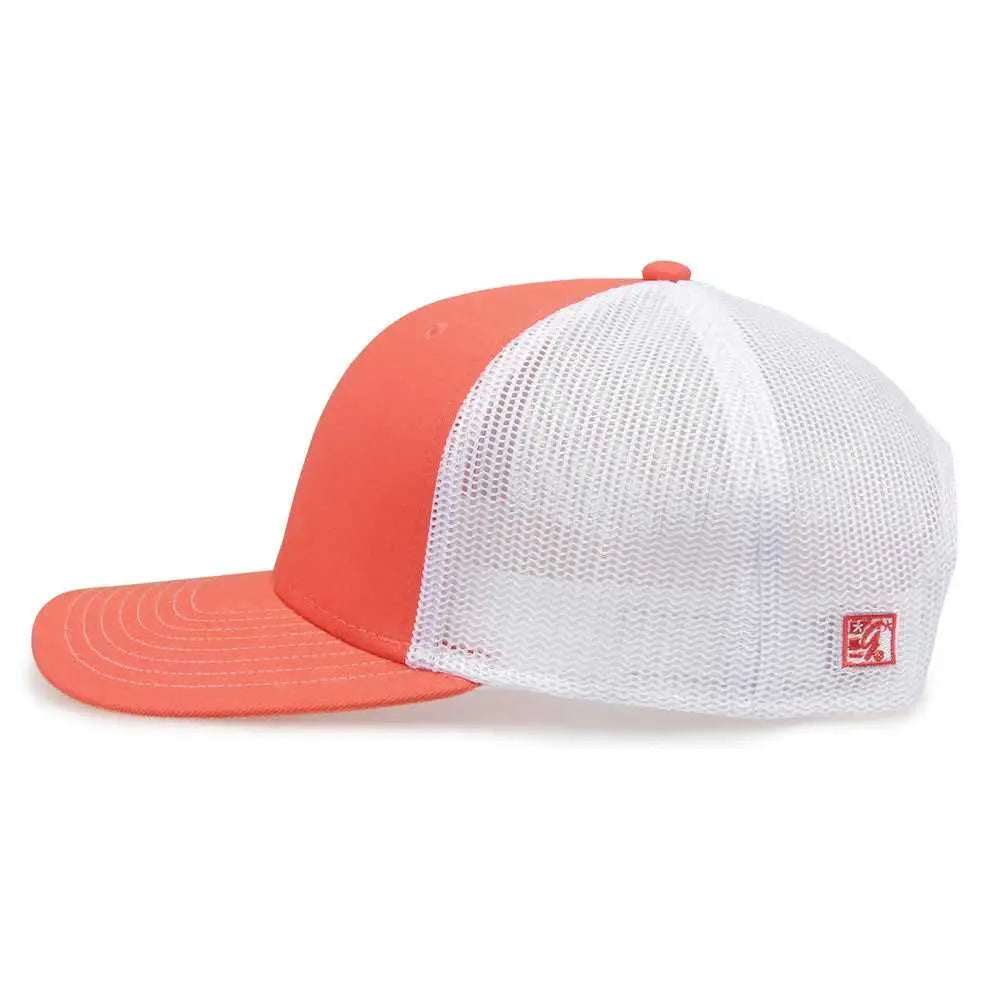 The Game GB452E Everyday Trucker Cap - Coral White - Coral White / 6 7/8’’ - 7 5/8’’
