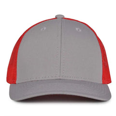 The Game GB452E Everyday Trucker Cap - Gray Red - Gray Red / 6 7/8’’ - 7 5/8’’
