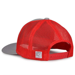 The Game GB452E Everyday Trucker Cap - Gray Red - Gray Red / 6 7/8’’ - 7 5/8’’