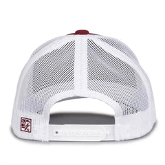 The Game GB452E Everyday Trucker Cap - Maroon White - Maroon White / 6 7/8’’ - 7 5/8’’