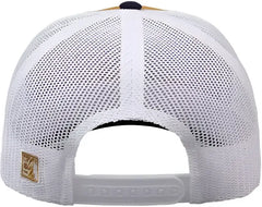 The Game GB452E Everyday Trucker Cap - Mustard Yellow/ Navy/ White - Mustard Yellow/ Navy/ White / 6 7/8’’ - 7 5/8’’