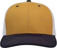 The Game GB452E Everyday Trucker Cap - Mustard Yellow/ Navy/ White - Mustard Yellow/ Navy/ White / 6 7/8’’ - 7 5/8’’
