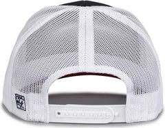 The Game GB452E Everyday Trucker Cap - Navy Red - Navy Red / 6 7/8’’ - 7 5/8’’