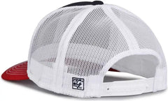 The Game GB452E Everyday Trucker Cap - Navy Red - Navy Red / 6 7/8’’ - 7 5/8’’