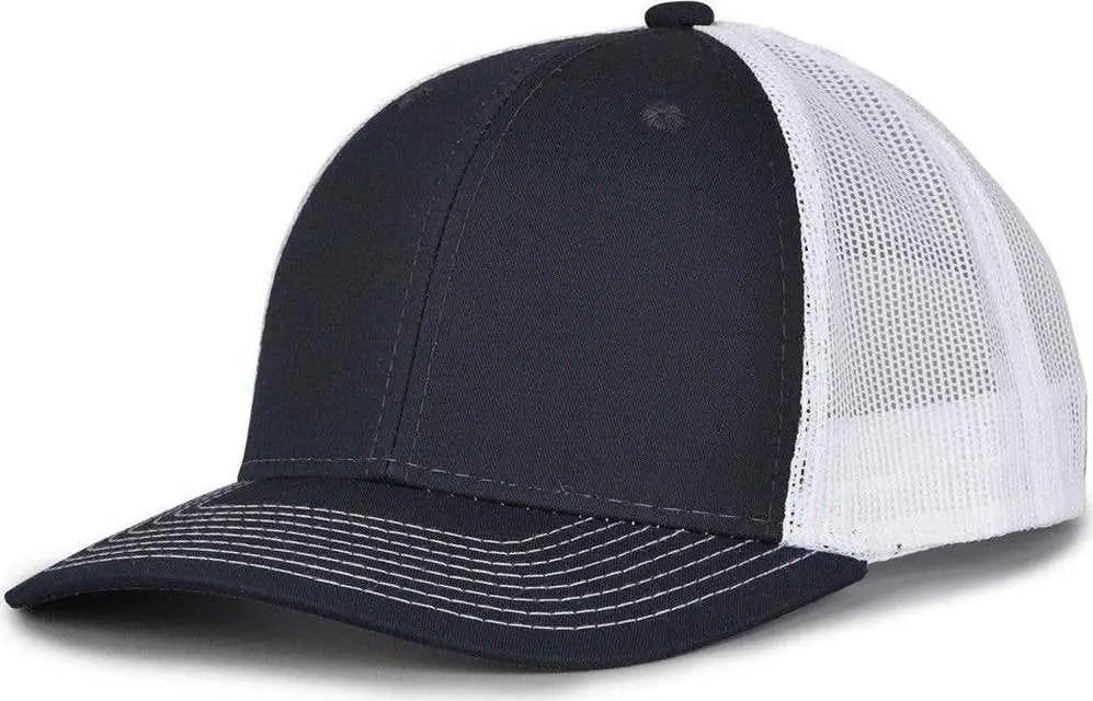 The Game GB452E Everyday Trucker Cap - Navy White - Navy White / 6 7/8’’ - 7 5/8’’