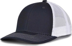 The Game GB452E Everyday Trucker Cap - Navy White - Navy White / 6 7/8’’ - 7 5/8’’