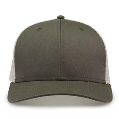 The Game GB452E Everyday Trucker Cap - Olive White - Olive White / 6 7/8’’ - 7 5/8’’