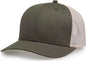 The Game GB452E Everyday Trucker Cap - Olive White - Olive White / 6 7/8’’ - 7 5/8’’