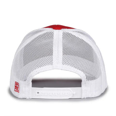 The Game GB452E Everyday Trucker Cap - Red White - Red White / 6 7/8’’ - 7 5/8’’