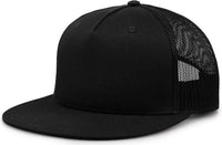 The Game GB452F Five Panel Everyday Trucker Cap Black Black / OSFM