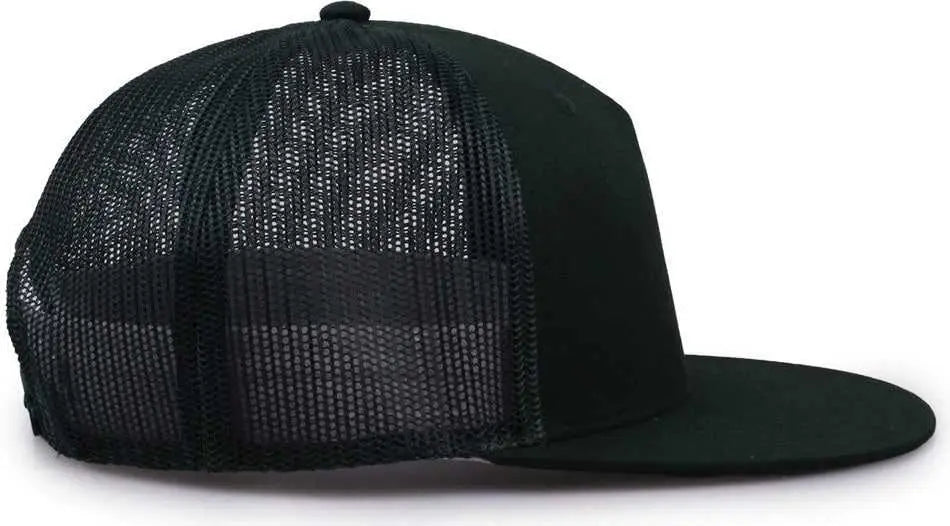 The Game GB452F Five Panel Everyday Trucker Cap - Dark Green - Forest / OSFM