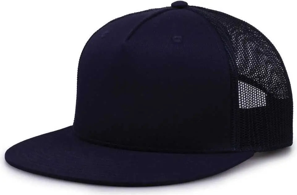The Game GB452F Five Panel Everyday Trucker Cap - Navy - Navy / OSFM