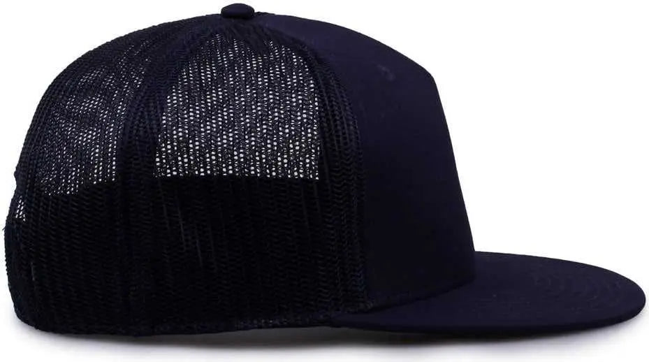 The Game GB452F Five Panel Everyday Trucker Cap - Navy - Navy / OSFM