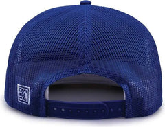 The Game GB452F Five Panel Everyday Trucker Cap - Royal - Royal / OSFM
