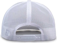 The Game GB452F Five Panel Everyday Trucker Cap - White - White / OSFM