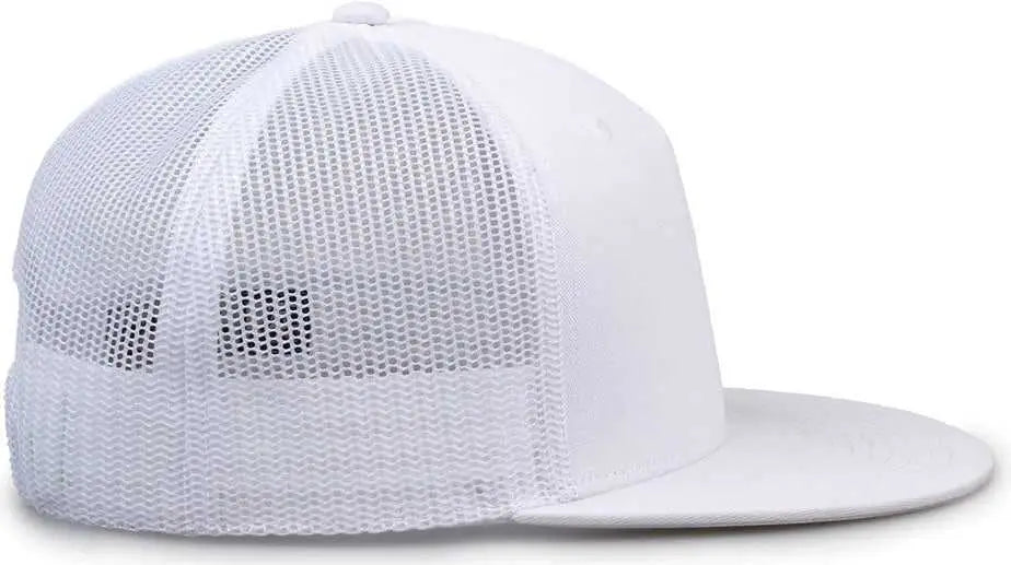The Game GB452F Five Panel Everyday Trucker Cap - White - White / OSFM