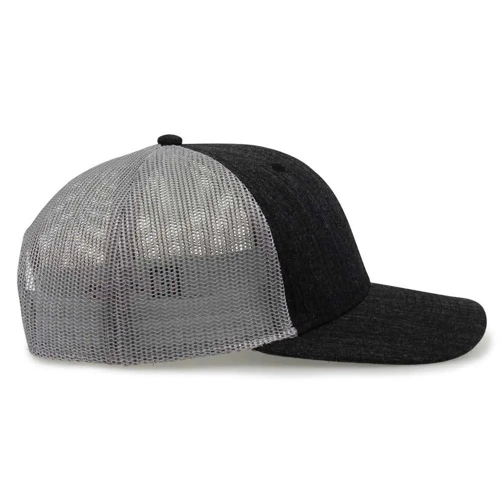 The Game GB452H Heather Everyday Trucker Cap - Dark Gray - Dark Gray / One Size Fits Most