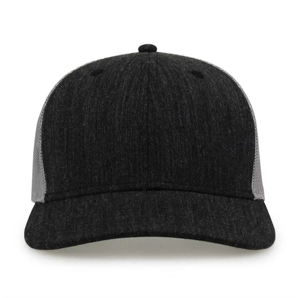 The Game GB452H Heather Everyday Trucker Cap - Dark Gray - Dark Gray / One Size Fits Most