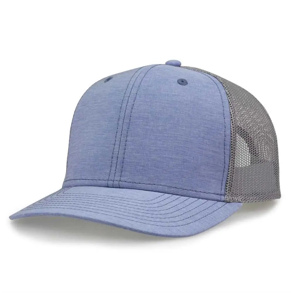 The Game GB452H Heather Everyday Trucker Cap - Light Blue - Columbia Blue / One Size Fits Most