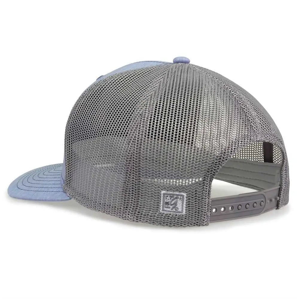 The Game GB452H Heather Everyday Trucker Cap - Light Blue - Columbia Blue / One Size Fits Most