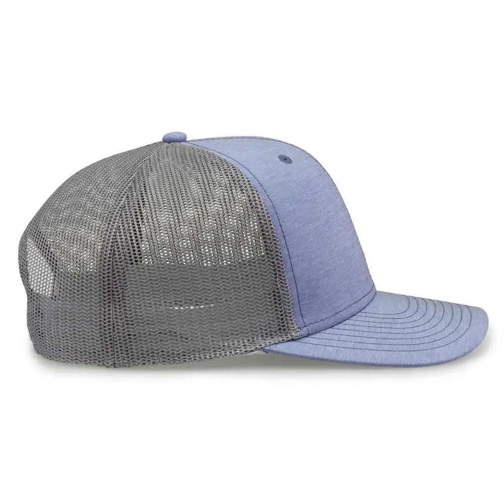 The Game GB452H Heather Everyday Trucker Cap - Light Blue - Columbia Blue / One Size Fits Most
