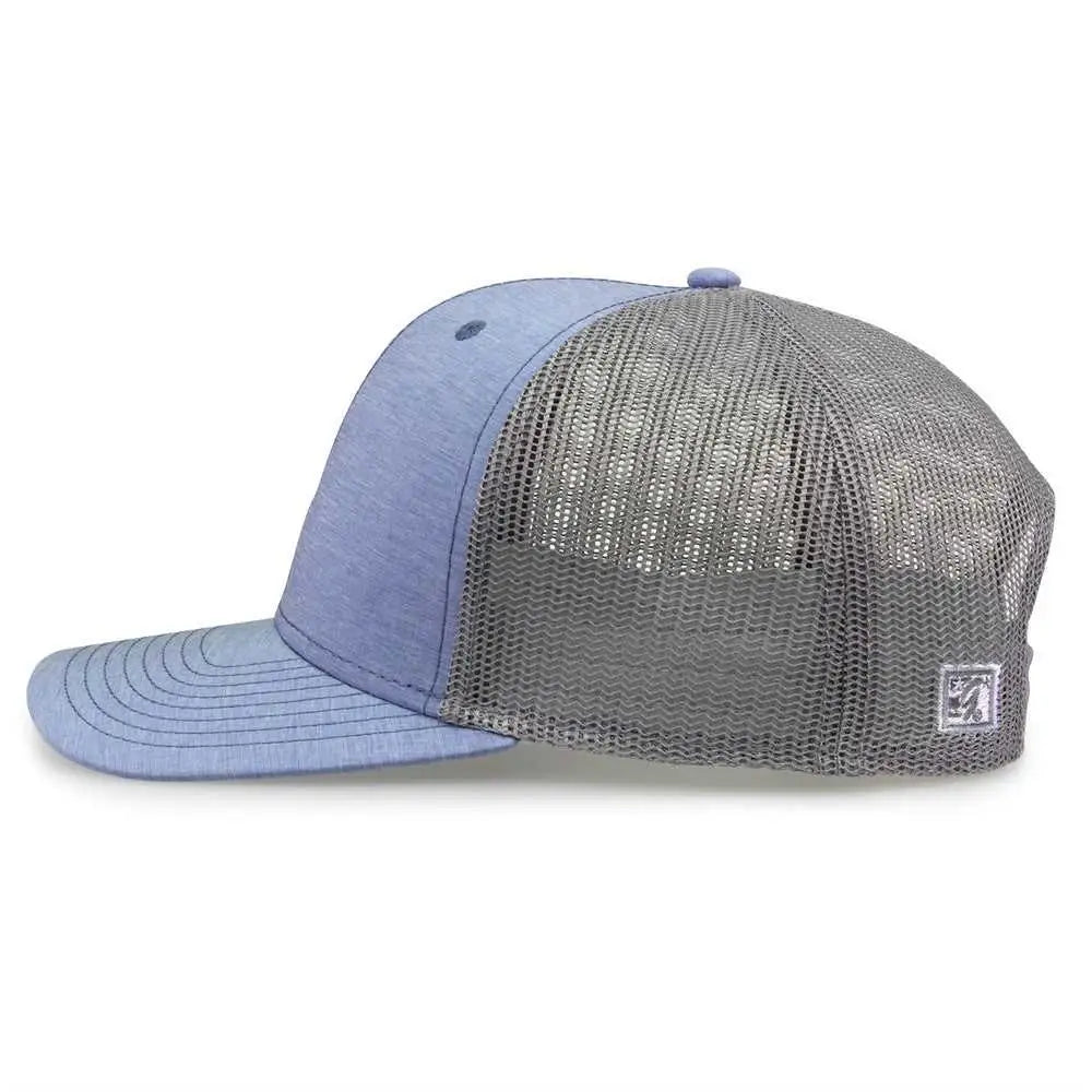 The Game GB452H Heather Everyday Trucker Cap - Light Blue - Columbia Blue / One Size Fits Most