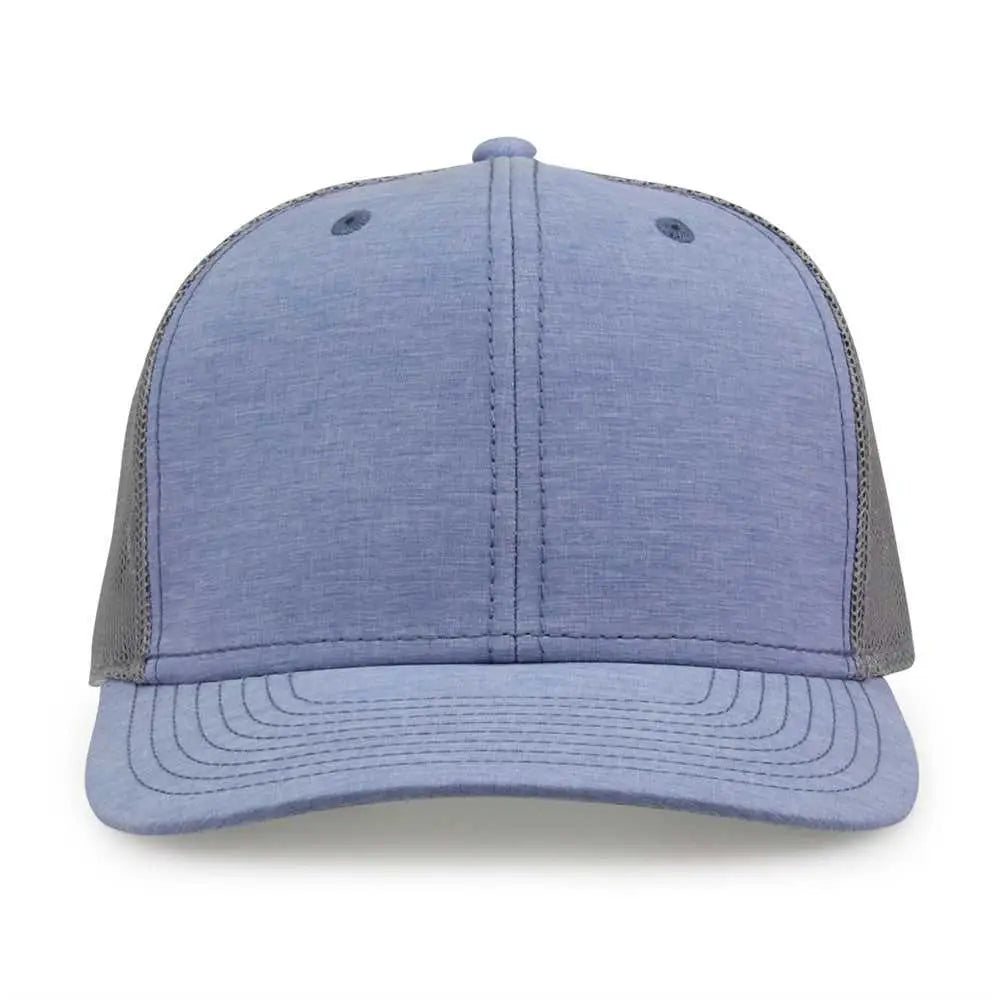 The Game GB452H Heather Everyday Trucker Cap - Light Blue - Columbia Blue / One Size Fits Most