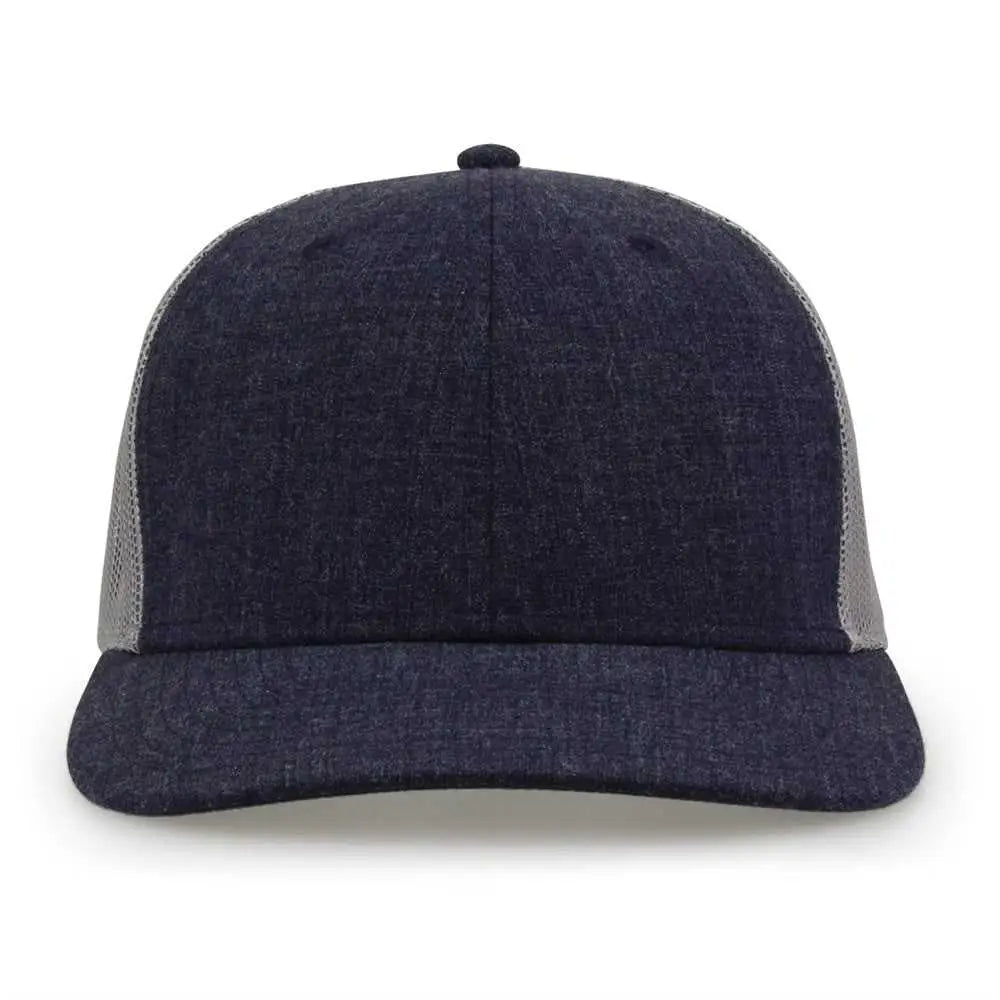 The Game GB452H Heather Everyday Trucker Cap - Navy - Navy / One Size Fits Most