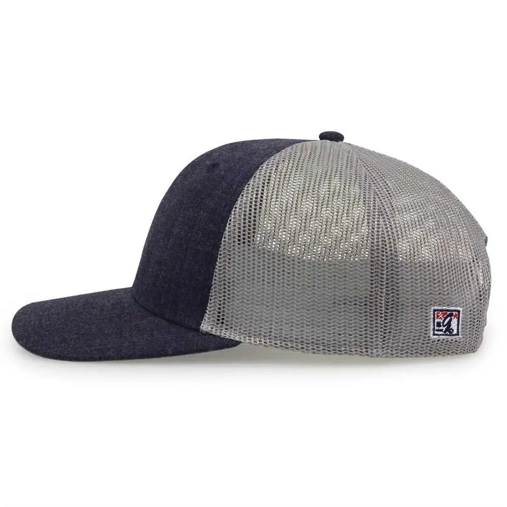 The Game GB452H Heather Everyday Trucker Cap - Navy - Navy / One Size Fits Most
