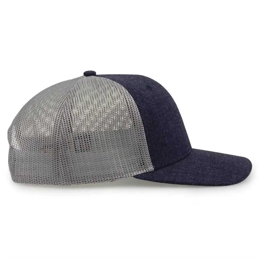 The Game GB452H Heather Everyday Trucker Cap - Navy - Navy / One Size Fits Most